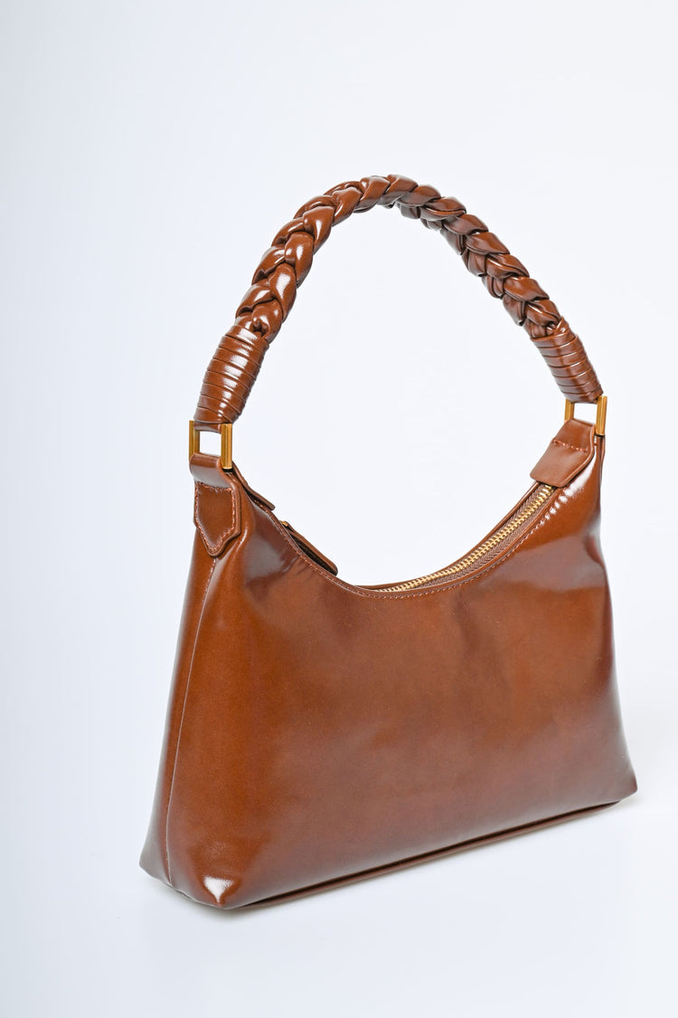 Borsa con manico intrecciato