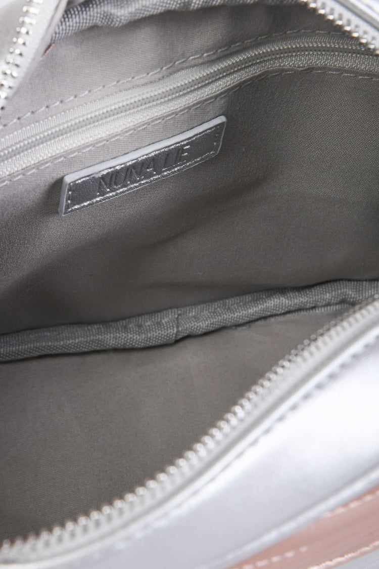 Borsa crossbody in similpelle tricolor