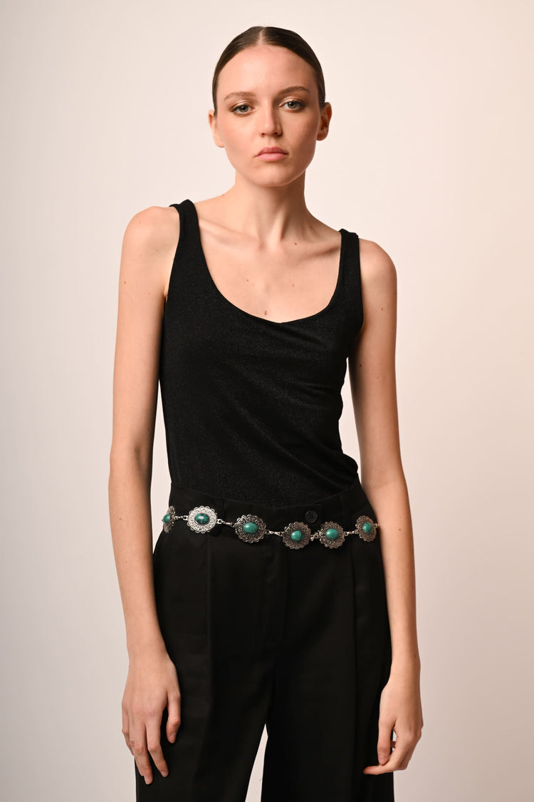 Canotta in maglia lurex