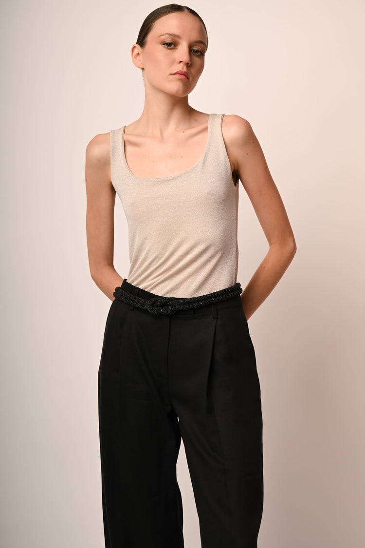 Canotta in maglia lurex