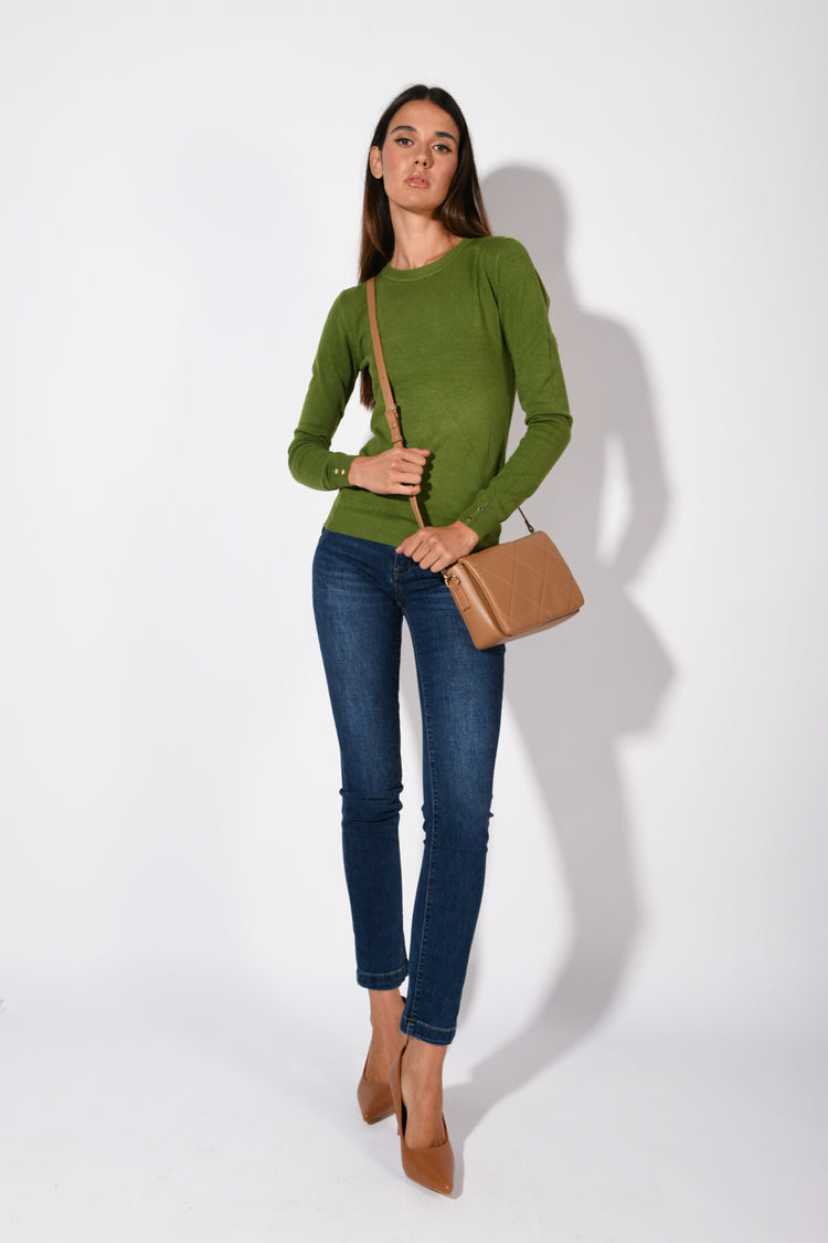 Pull girocollo misto viscosa