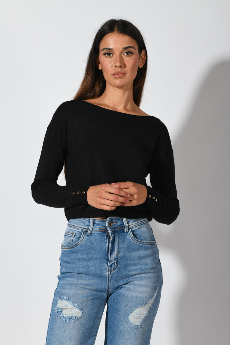 Pull con scollo a barchetta