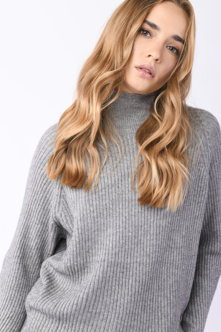 Lupetto in maglia a costine