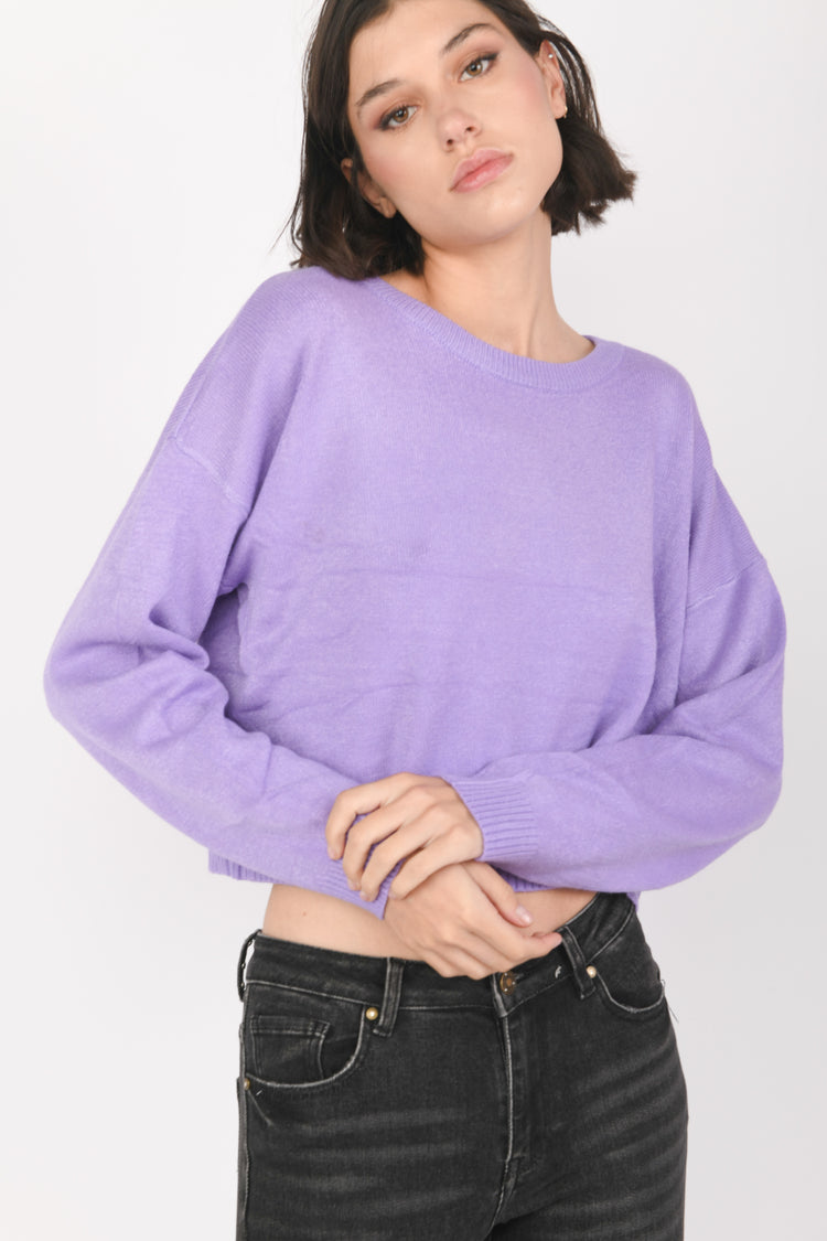 Pull crop boxy-fit