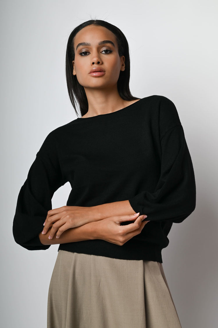 Pull con maniche a palloncino