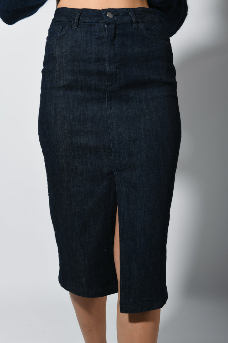 Gonna a tubino in denim