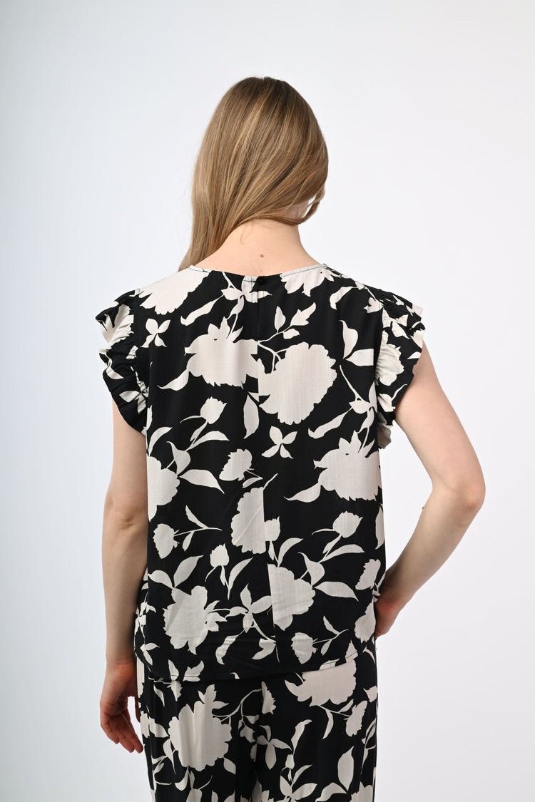 Top a stampa floreale