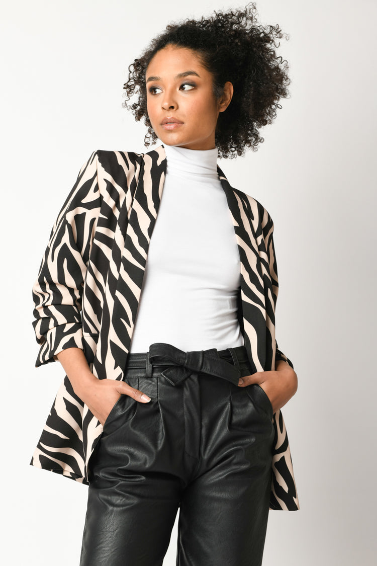 Blazer a stampa zebrata