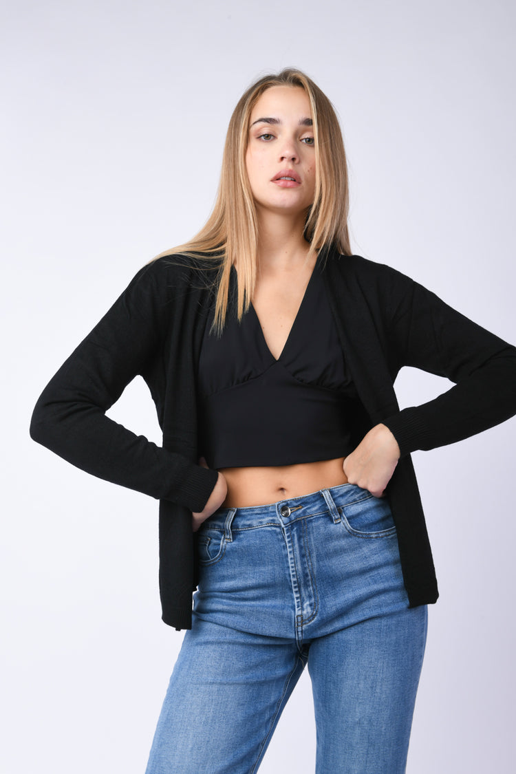 Cardigan misto viscosa