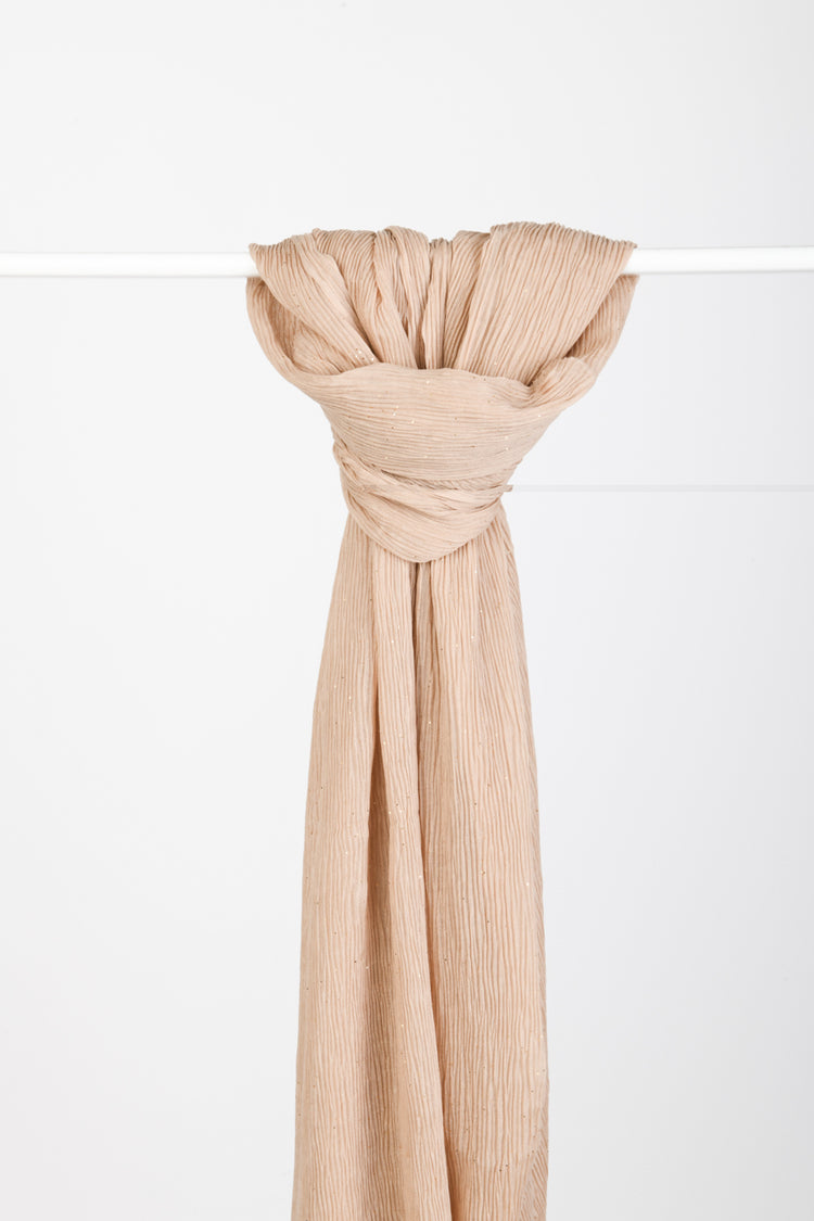 Sciarpa plissé con glitter