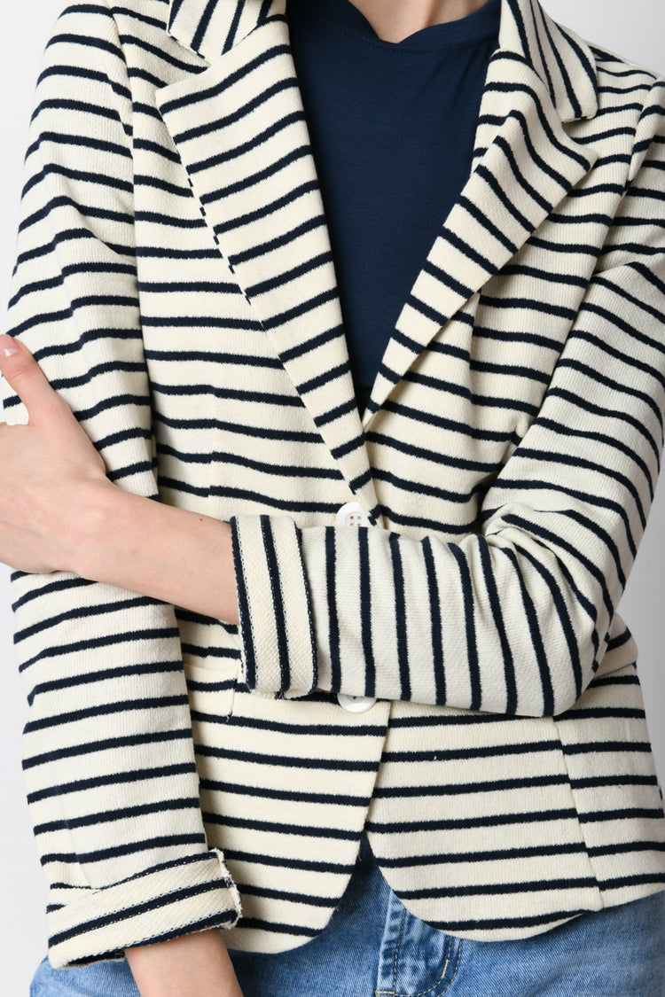 Blazer in felpa a righe