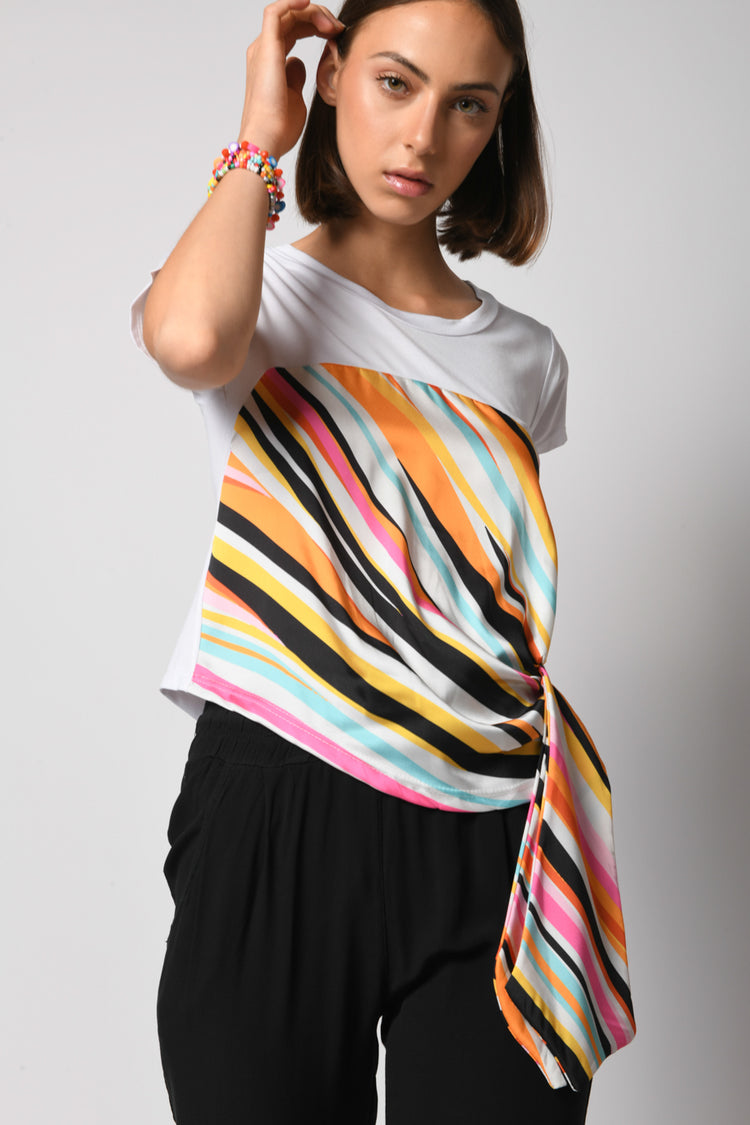 T-shirt a stampa righe