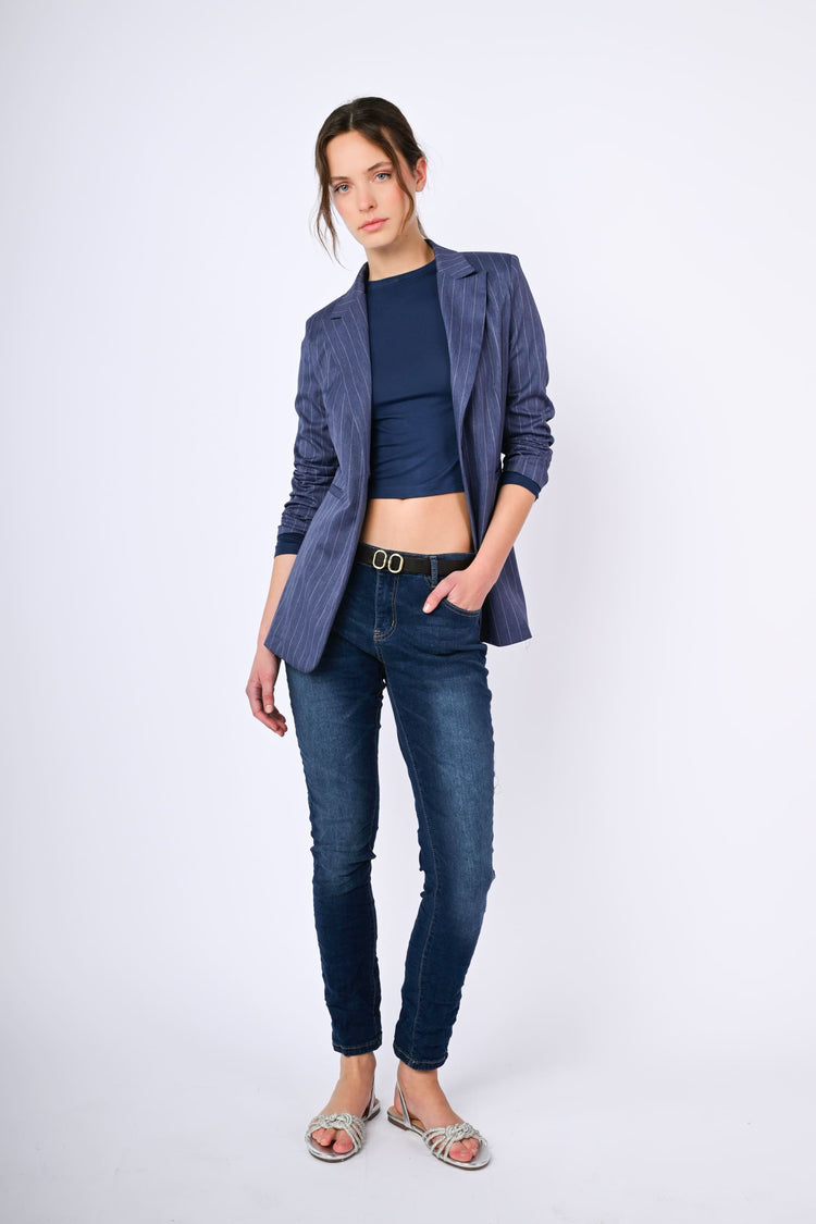 Jeans skinny con cintura