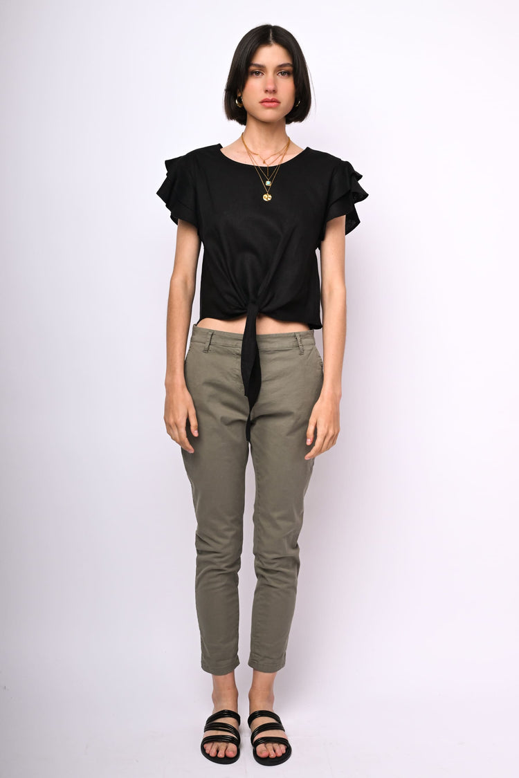 Pantaloni in cotone stretch