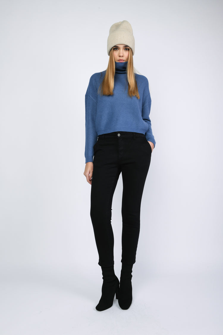 Pantaloni misto cotone stretch