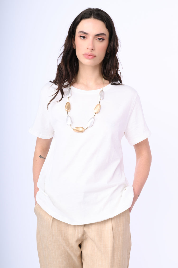 T-shirt in cotone stretch