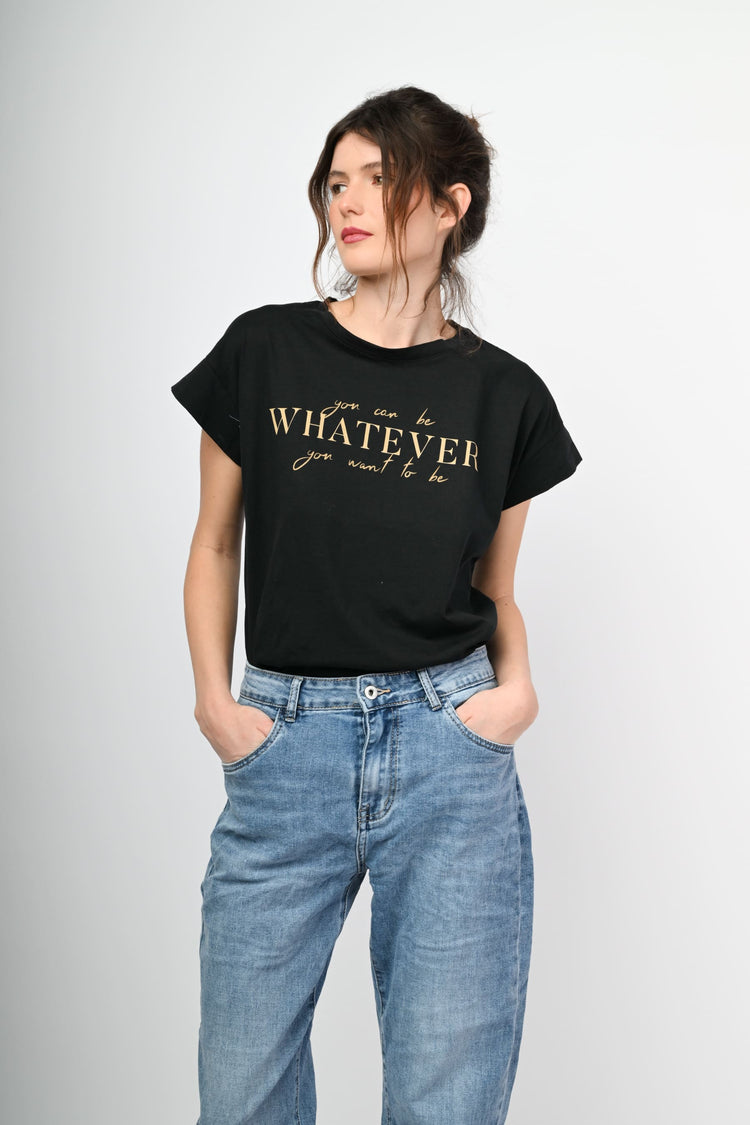 T-shirt Whatever in cotone