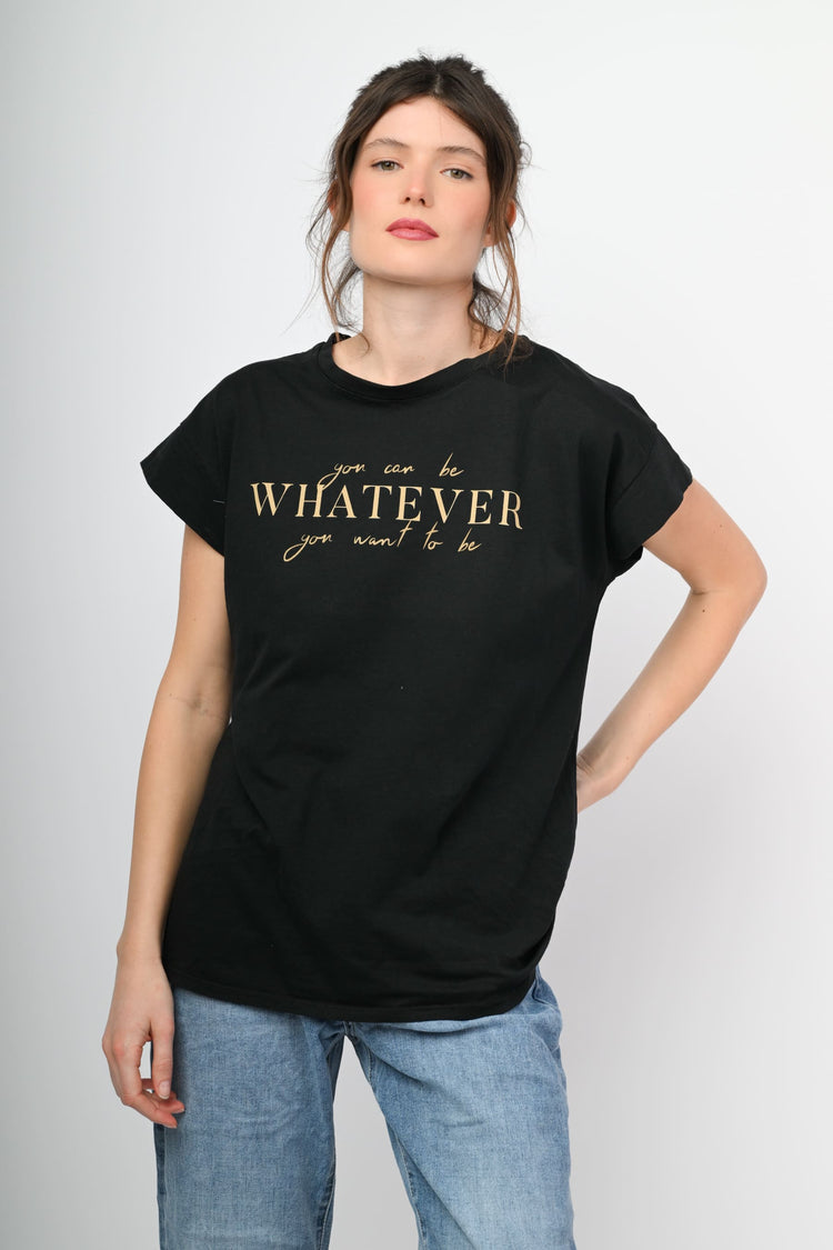 T-shirt Whatever in cotone