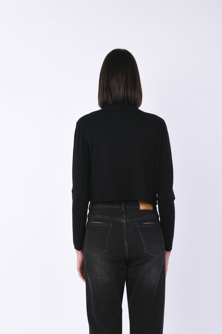 Cardigan crop misto viscosa