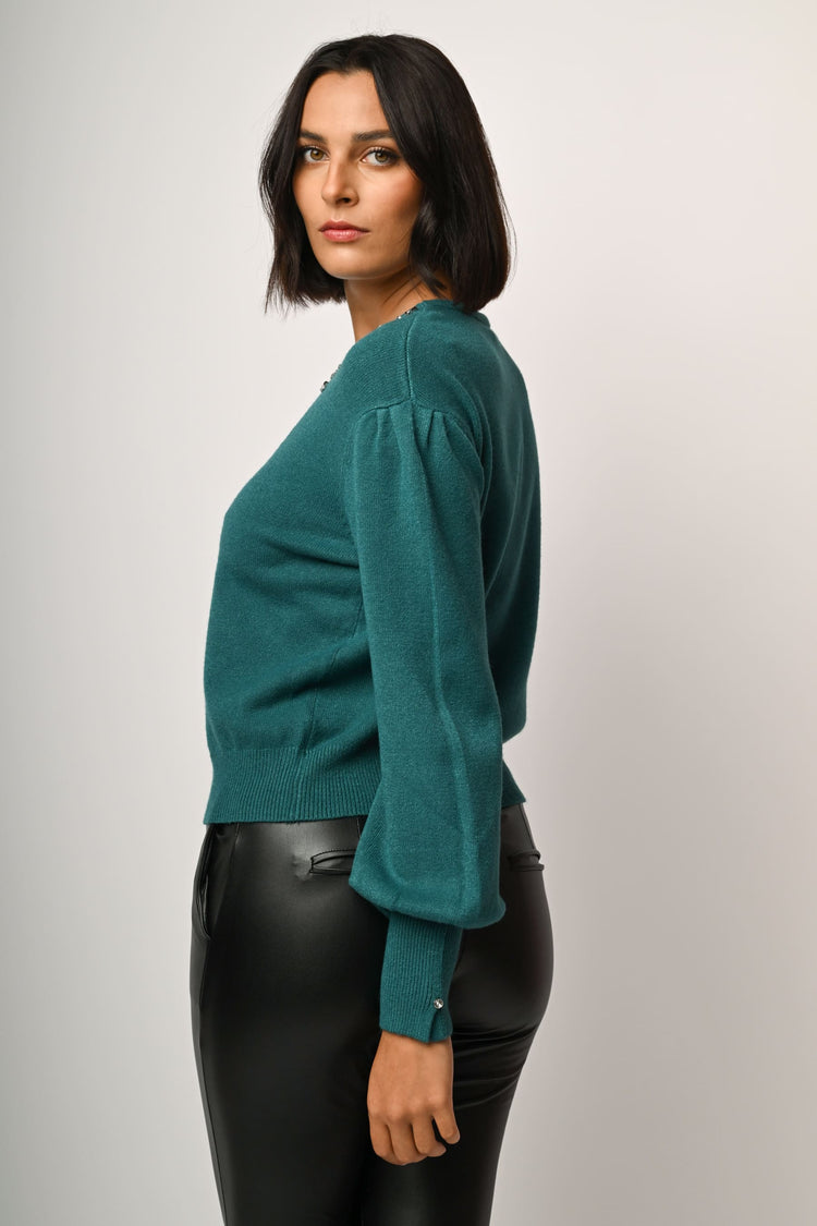 Pull con decorazione strass