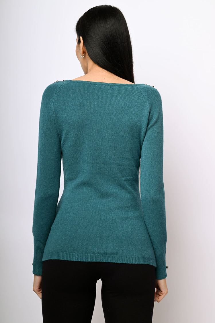 Pull con strass decorativi