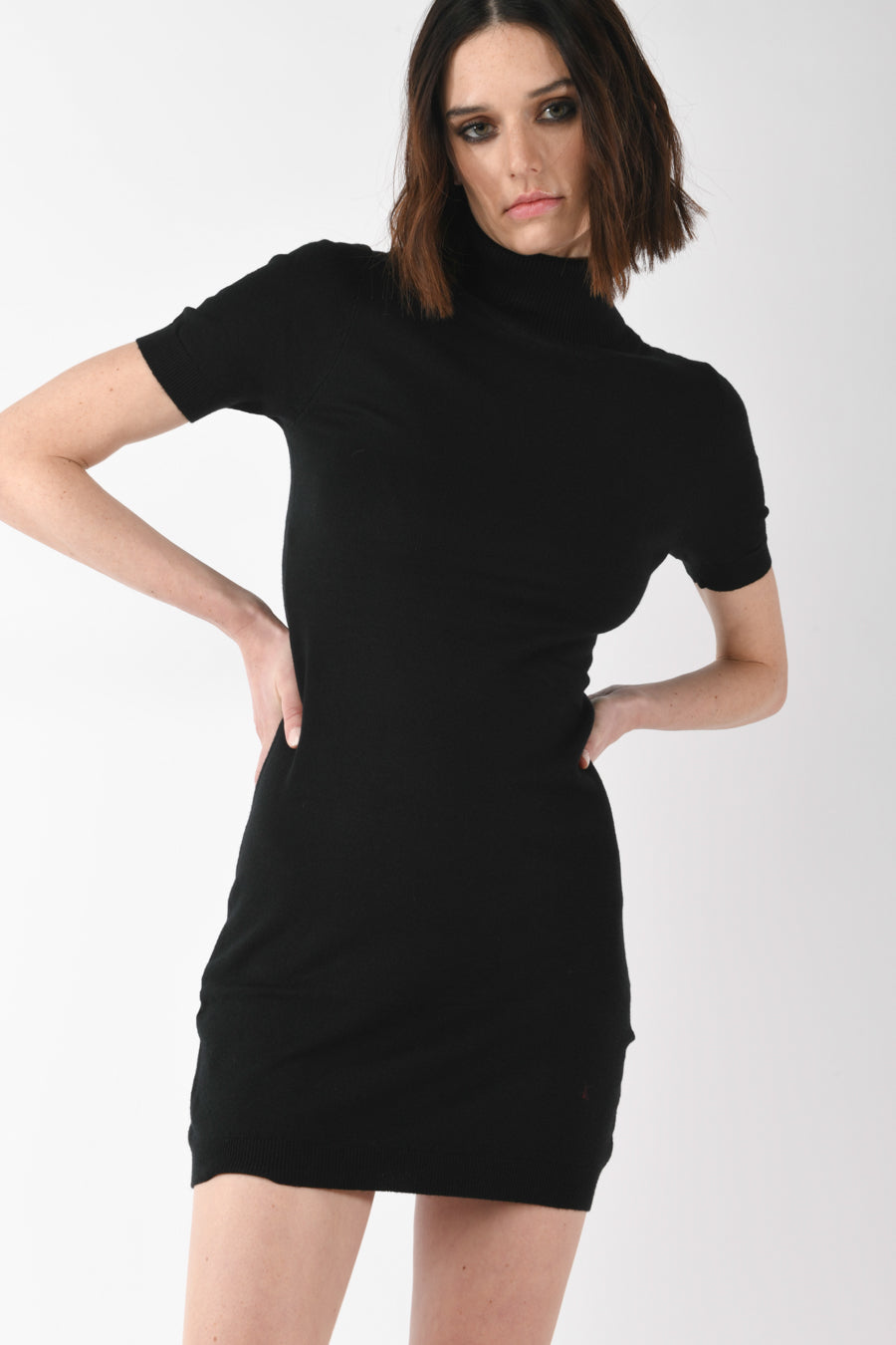 Vestito Donna Tubino Miniabito Scollo Americana Velato Catenella Nuovo - Foto 13