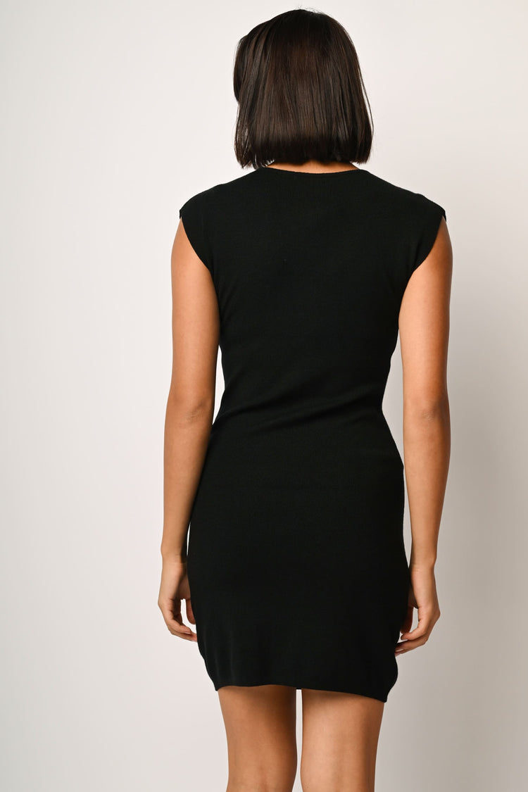 Abito in maglia con decorazione strass