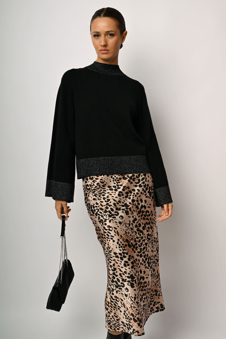 Lupetto con profili lurex