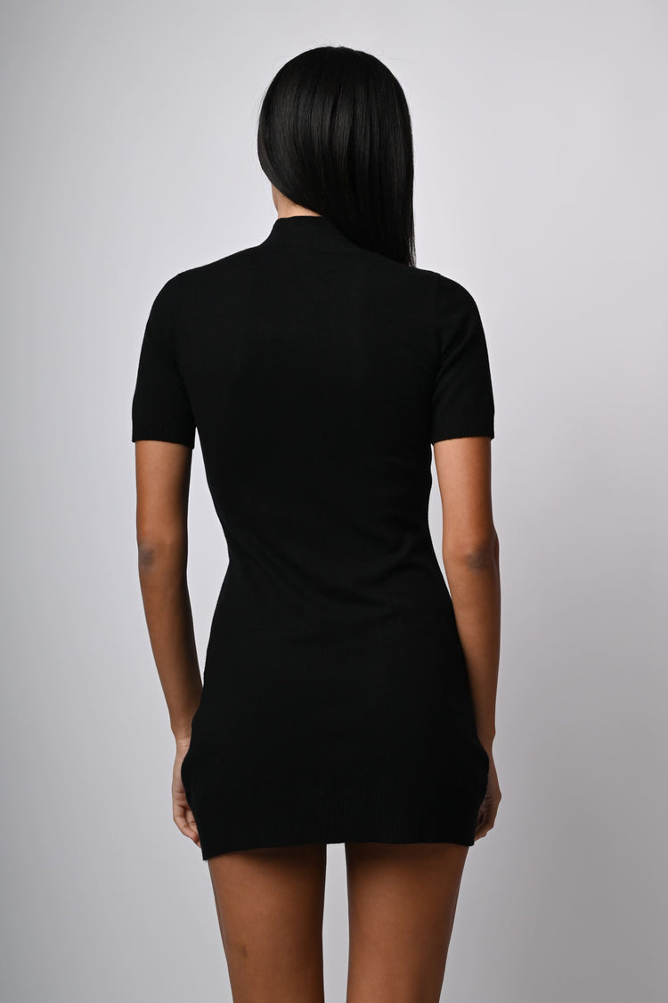 Mini abito in maglia con strass