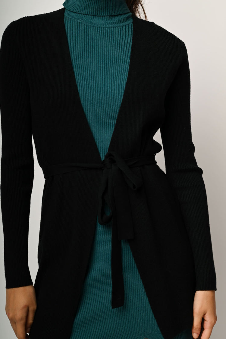 Cardigan con cintura