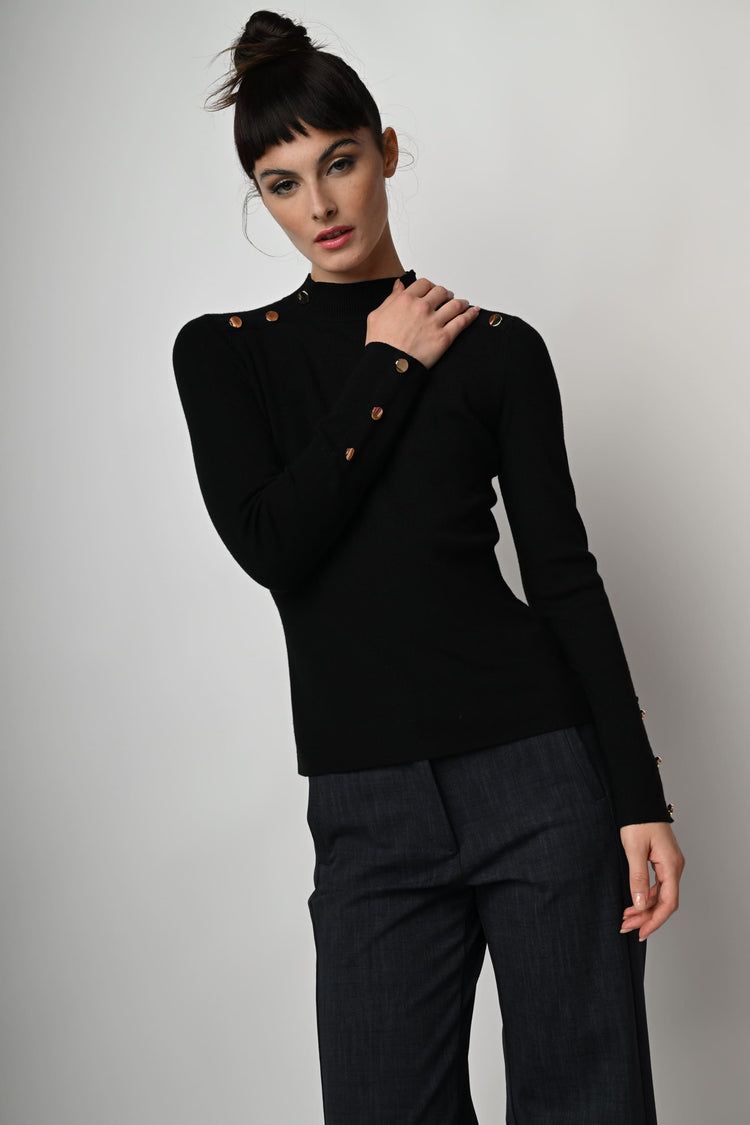 Lupetto con bottoni sulle spalle