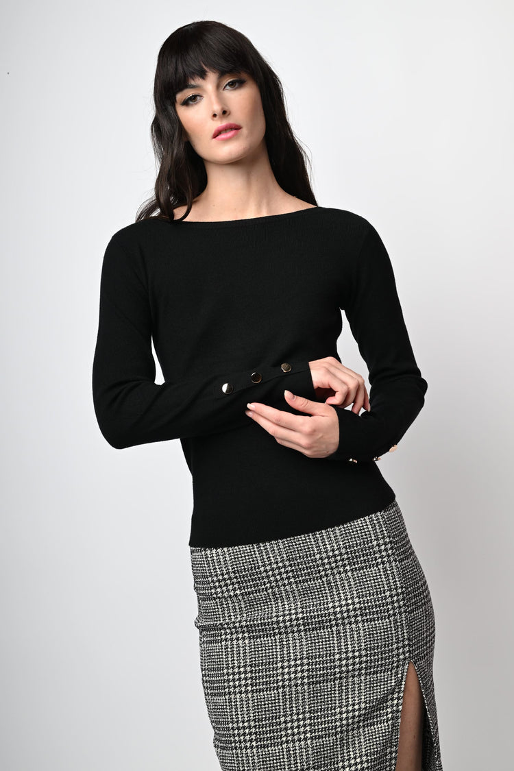 Pull con scollo a barchetta