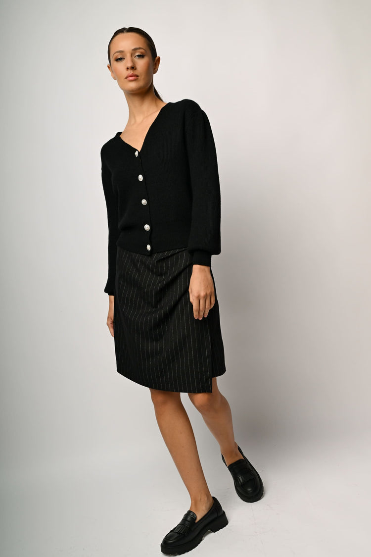 Cardigan con bottoni gioiello