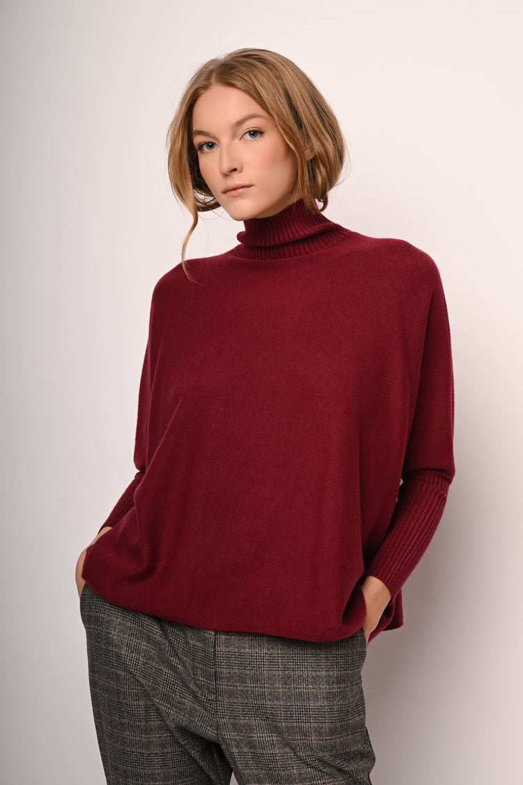 Dolcevita con maniche a pipistrello