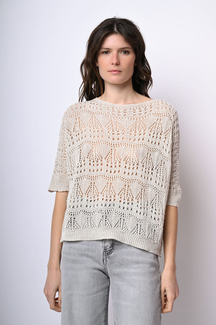 Pull in maglia crochet