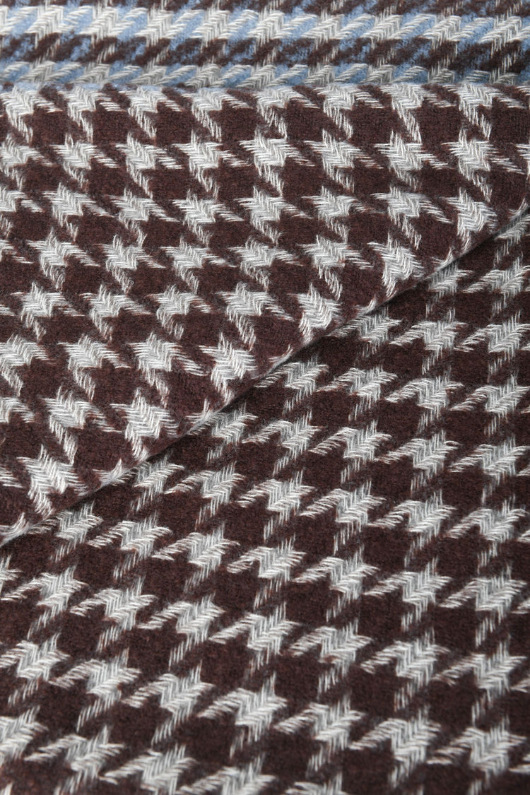 Sciarpa a motivo righe e pied-de-poule