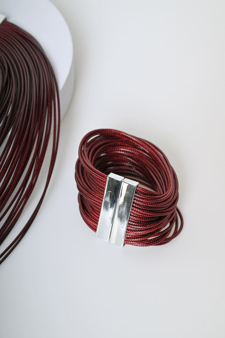 Set collana + bracciale multifili