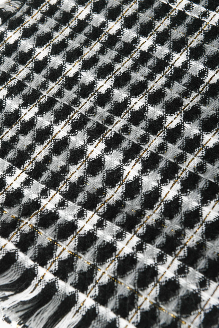 Sciarpa con motivo geometrico micro