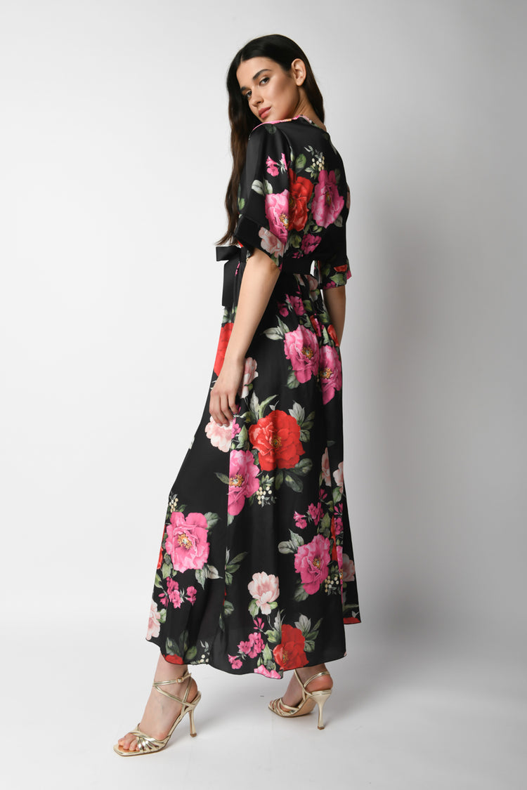 Abito lungo a stampa floreale