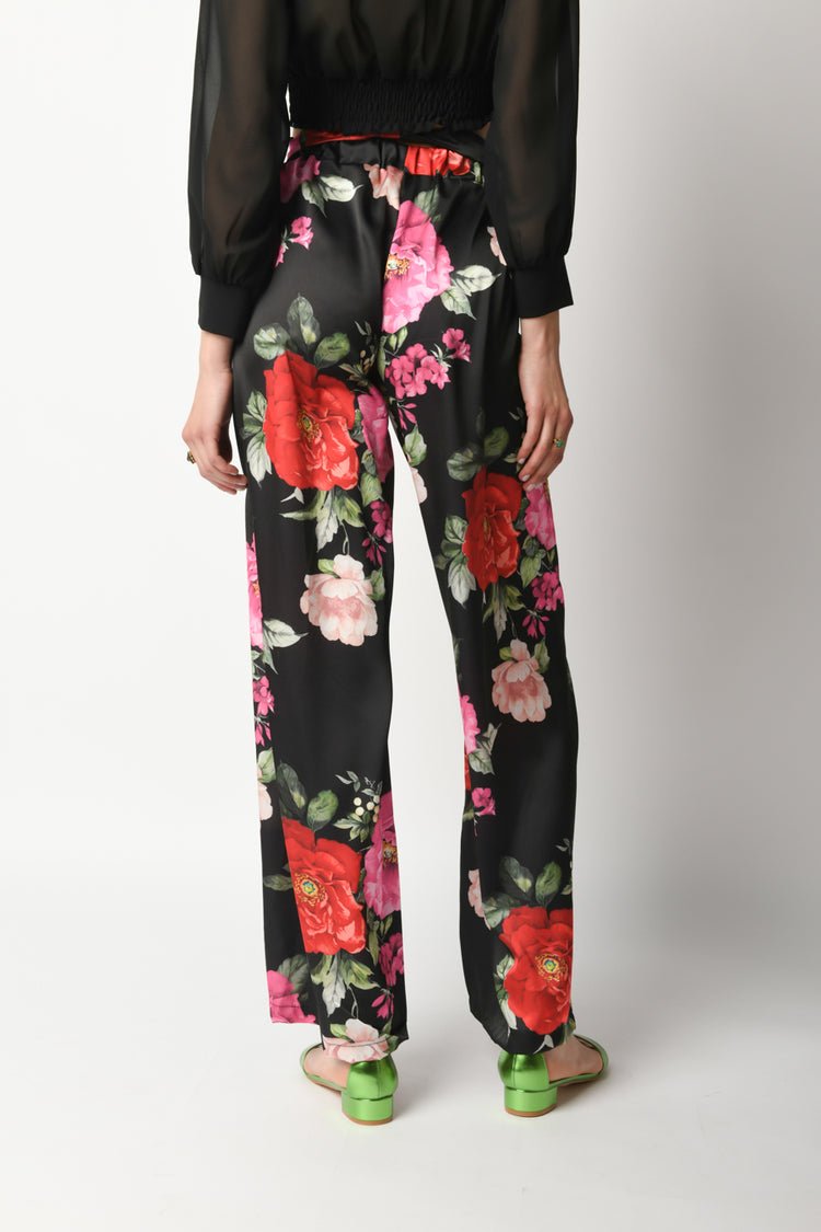 Pantaloni a stampa floreale