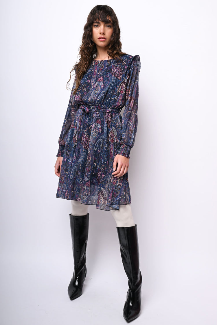 Mini abito a stampa paisley