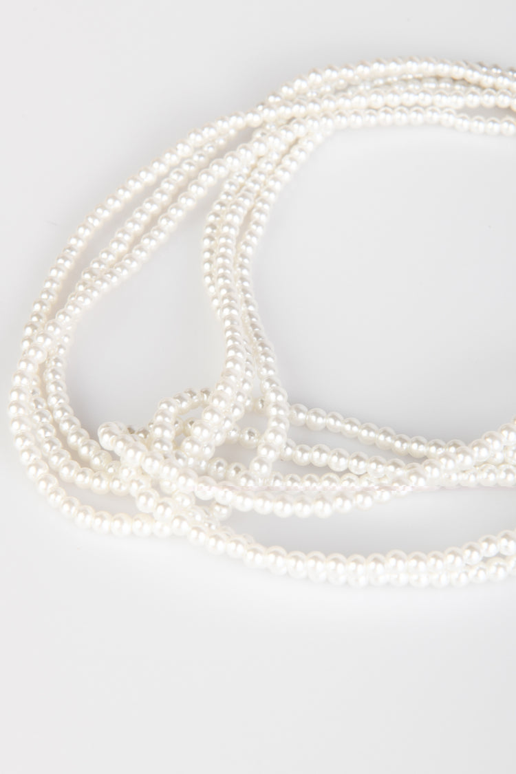 Collana multifili con perle