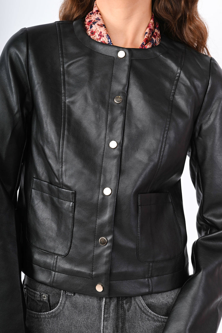 Giacca in similpelle