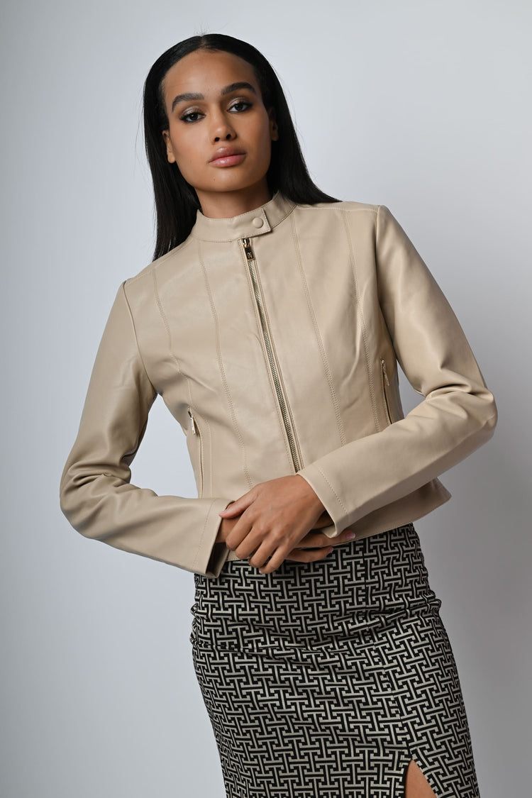 Giacca biker in similpelle