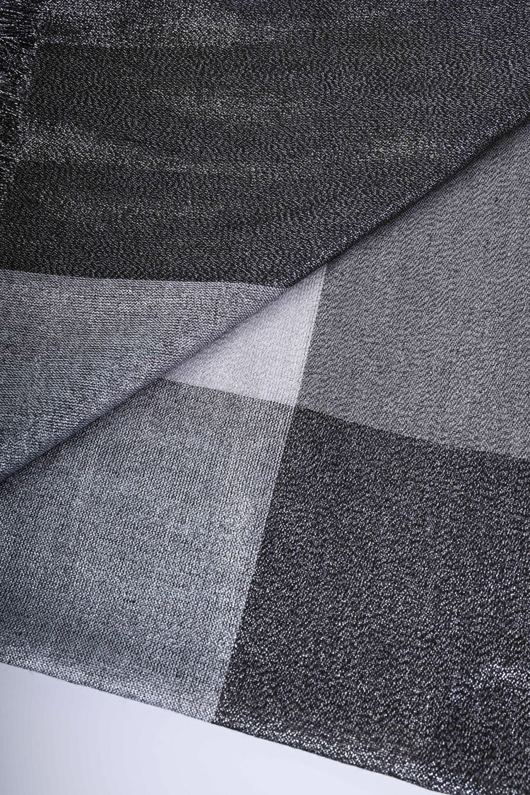 Sciarpa a quadri in maglia lurex