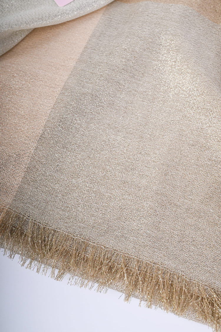 Sciarpa a quadri in maglia lurex