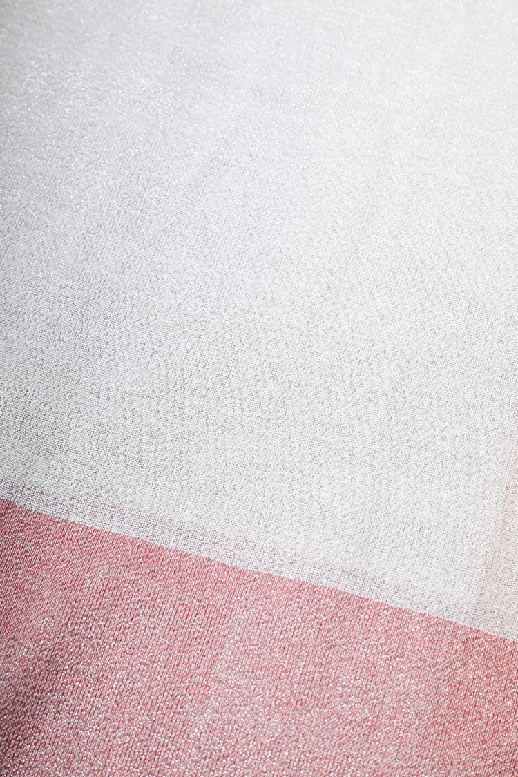 Sciarpa a maxi quadri in lurex