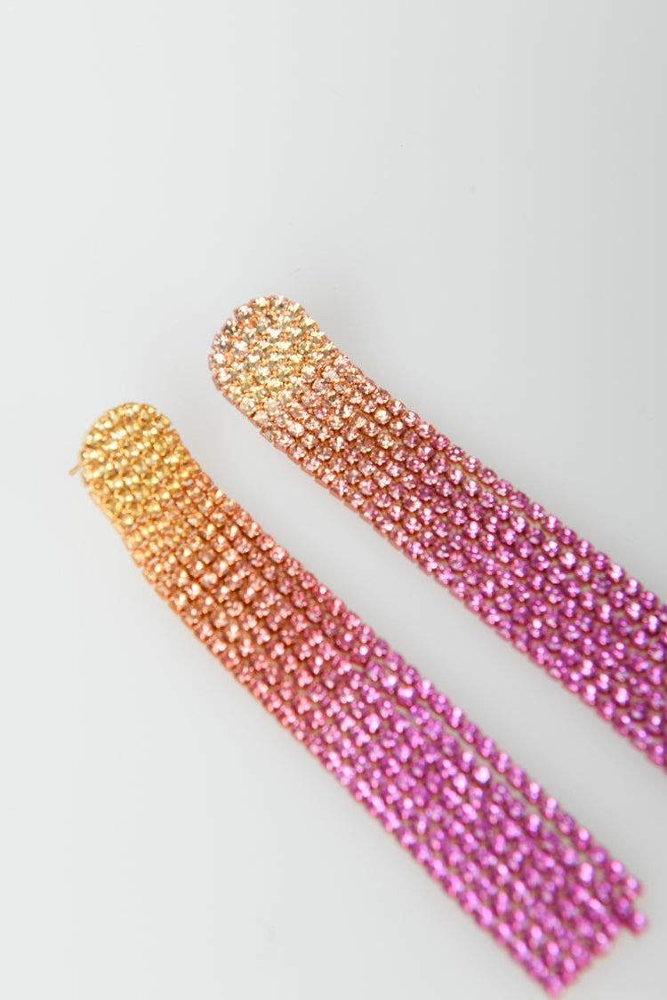 Set di 2 paia di orecchini in strass