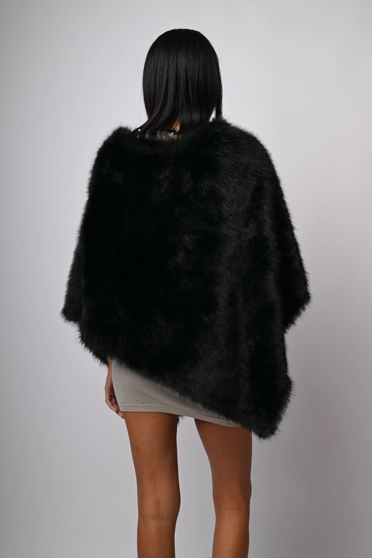 Poncho similpelliccia