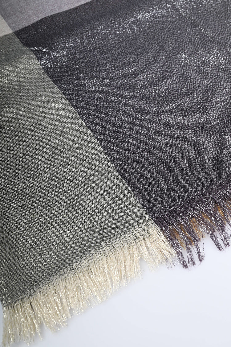 Sciarpa a quadri in lurex